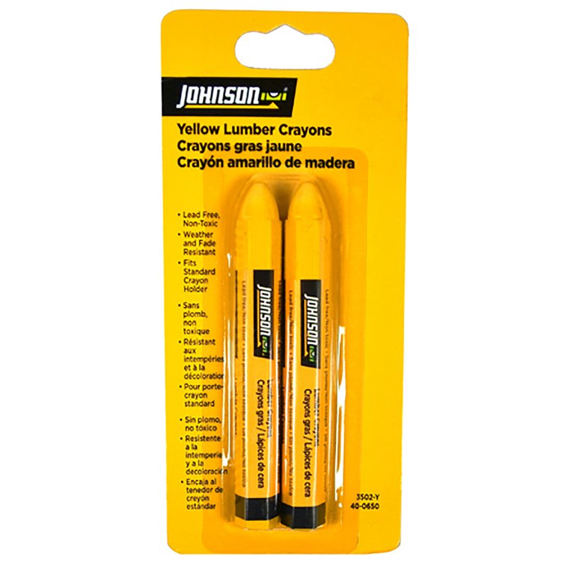 Johnson Yellow Lumber Crayons : Rollins & Sons (London) Ltd